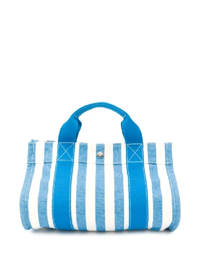 Pre-owned Hermes 2000s  Cannes Beach Bag In Blue