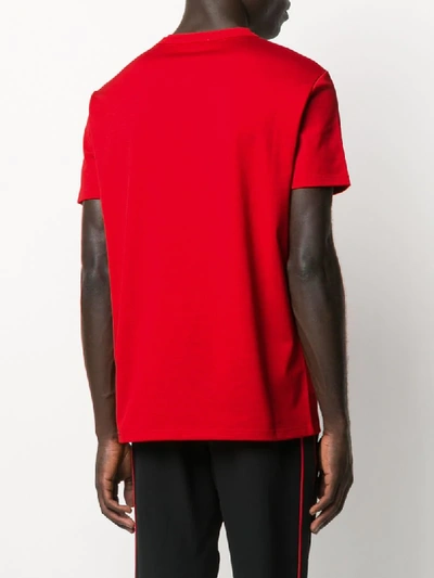 Shop Alexander Mcqueen Logo Ace Patch T-shirt In Red