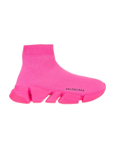 Shop Balenciaga Slip-on Sock Trainers In Neon Rose