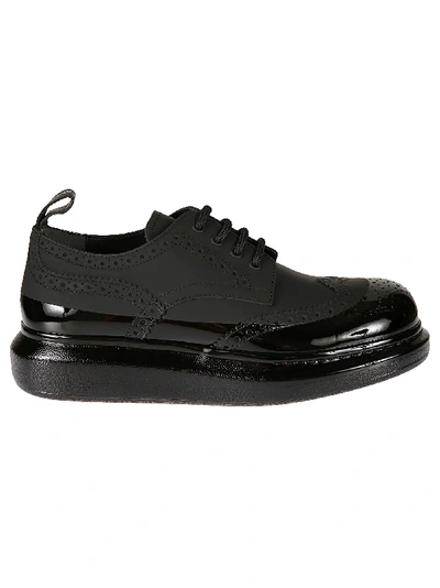 Shop Alexander Mcqueen Chunky Brogue Shoes In Black