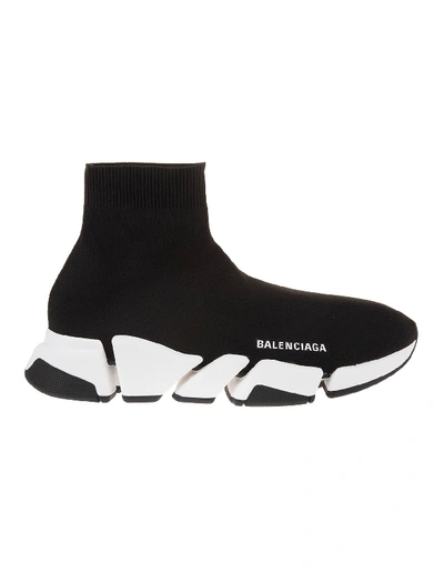 Shop Balenciaga Speed 2.0 Sneaker In Black/white/black