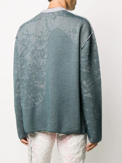 Shop A-cold-wall* Raw Hem Slouchy Jumper In Green