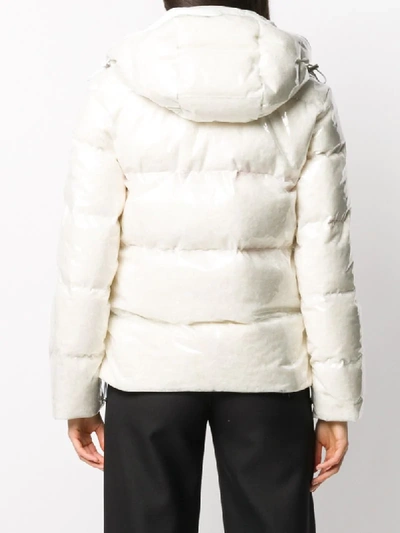 Shop Goosetech Hooded Puffer Jacket In White