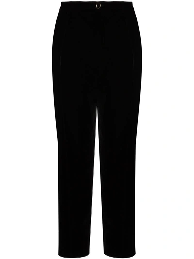 Shop Saint Laurent Straight-leg Corduroy Trousers In Black