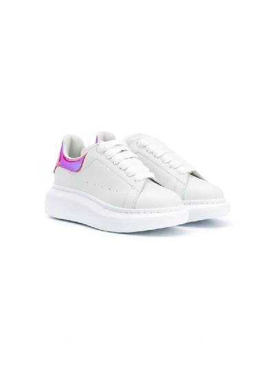 Shop Alexander Mcqueen Contrast Counter Sneakers In White