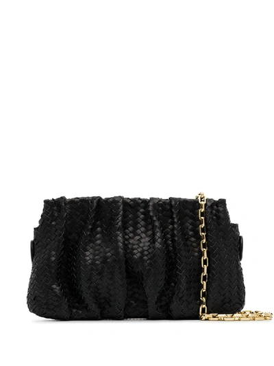 Shop Elleme Vague Woven Leather Shoulder Bag In Black