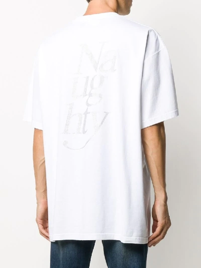 Shop Vetements Naughty T-shirt In White