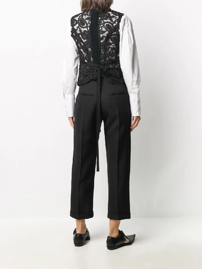 Shop Ann Demeulemeester Lace Design Bolero In Black