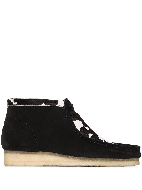 black and white wallabees