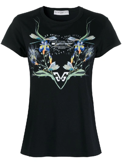 Shop Givenchy Graphic-print T-shirt In Black