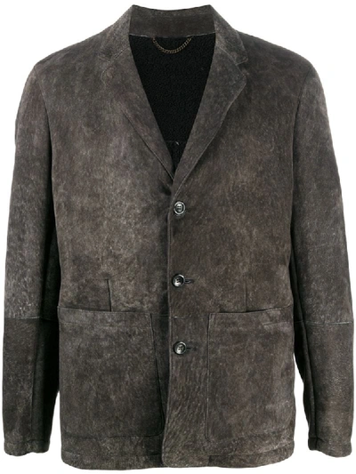 Shop Ajmone Single-breasted Coat In Grey