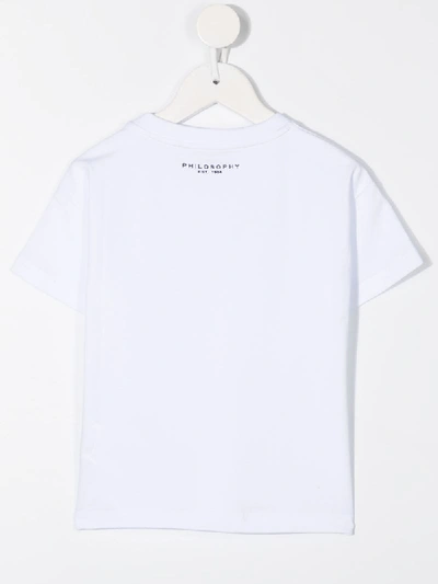 Shop Philosophy Di Lorenzo Serafini Logo-print Crew Neck T-shirt In White