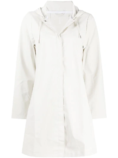Shop Rains A-line Mid-length Raincoat In White