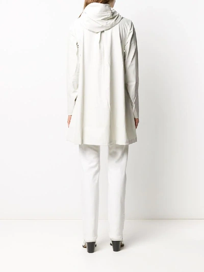 Shop Rains A-line Mid-length Raincoat In White