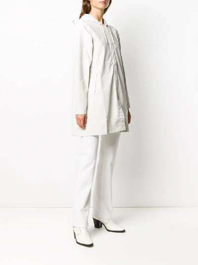 Shop Rains A-line Mid-length Raincoat In White