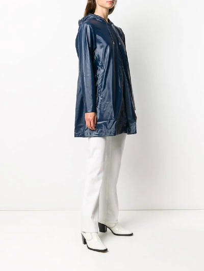 Shop Rains A-line Mid-length Raincoat In Blue