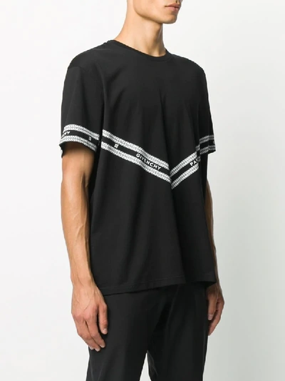 Shop Givenchy Chain Logo-print T-shirt In Black