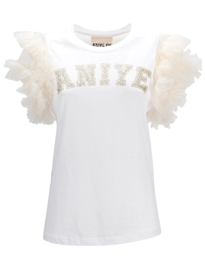 Shop Aniye By Silky T-shirt Logo In Bianco