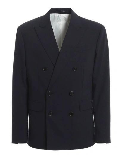Shop Dsquared2 Boston Suit Double Brested In Navy