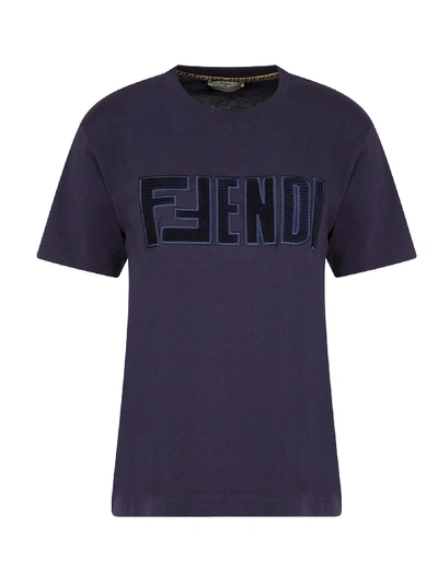 Shop Fendi T-shirt In Blue