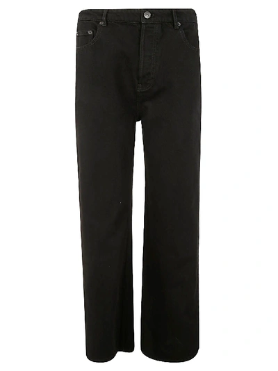 Shop Balenciaga Wide-leg Classic Jeans In Pitch Black