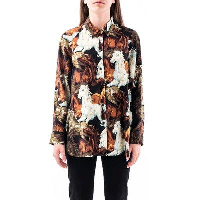 Shop Kenzo Silk Shirt In Multicolor