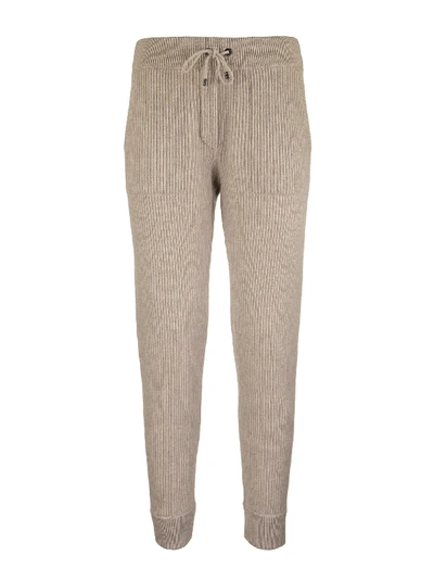 Shop Brunello Cucinelli Ribbed Cashmere Sweatpants In Oyster