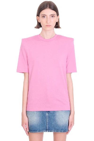 Shop Attico T-shirt In Rose-pink Cotton