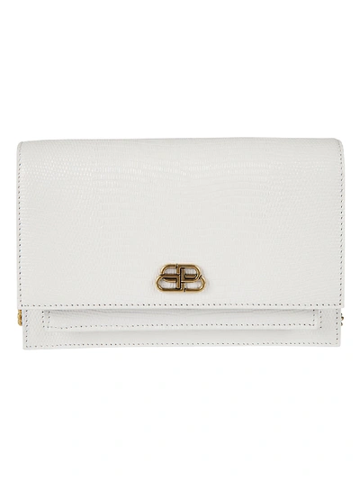 Shop Balenciaga Sharp Clutch In White