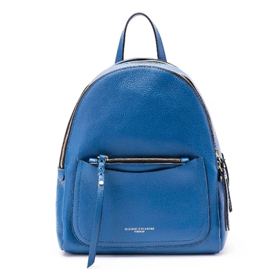 Shop Gianni Chiarini Leather Backpack In Blue
