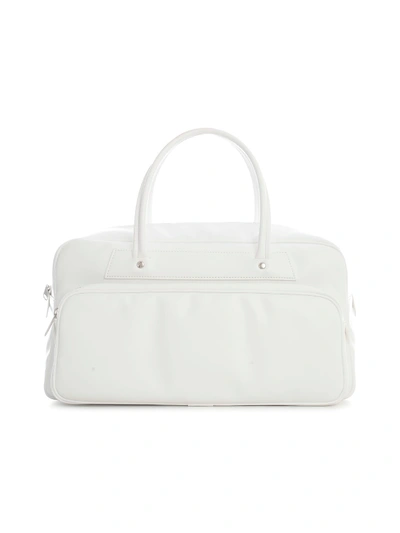 Shop Comme Des Garçons Comme Des Garçons Synthetic Leather Large Tote Bag In White