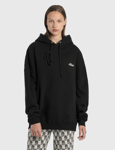 Shop We11 Done Embroidered Logo Hoodie In Black