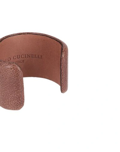 Shop Brunello Cucinelli Bracelets In Cocoa