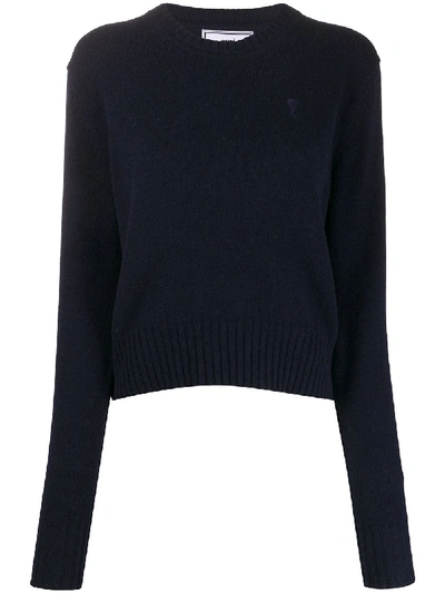 Shop Ami Alexandre Mattiussi Ami De Coeur Jumper In Blue