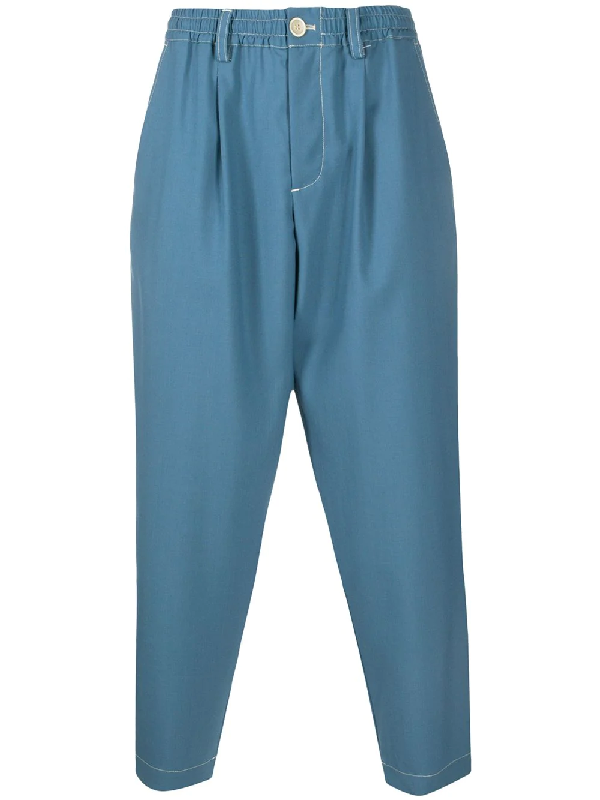 drop crotch tapered pants