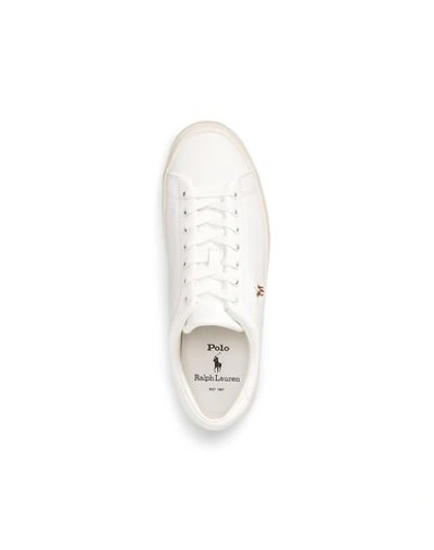 Shop Polo Ralph Lauren Longwood Leather Sneaker Man Sneakers White Size 9 Calfskin