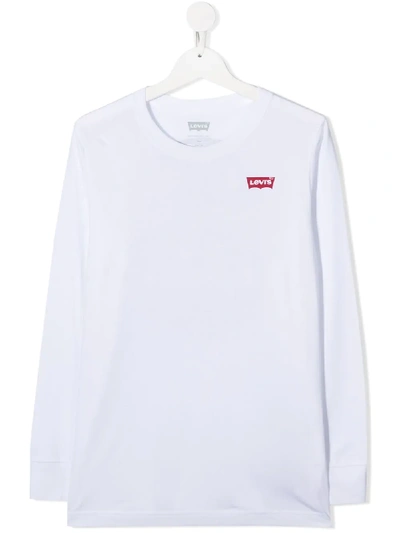 Shop Levi's Teen Logo Print T-shirt In White