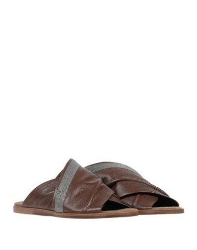 Shop Brunello Cucinelli Sandals In Cocoa