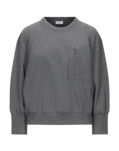 Shop Brunello Cucinelli Sweatshirt In Lead