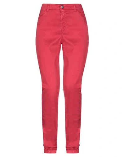 Shop Emporio Armani Woman Pants Red Size 25 Lyocell, Cotton, Elastane