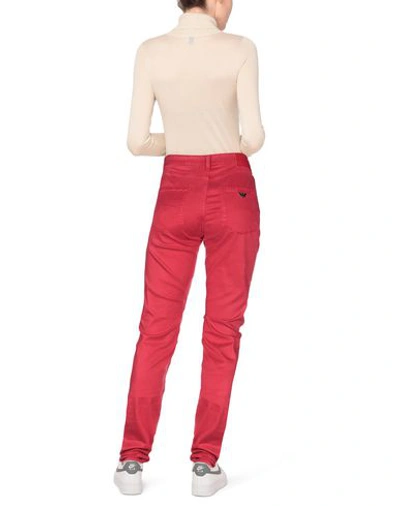 Shop Emporio Armani Woman Pants Red Size 25 Lyocell, Cotton, Elastane