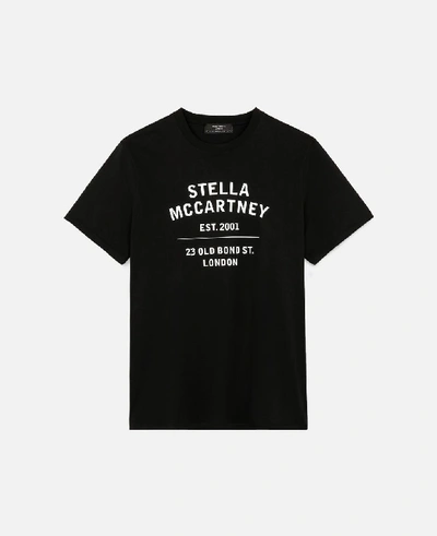 Shop Stella Mccartney 23 Obs Organic Cotton T-shirt In Black