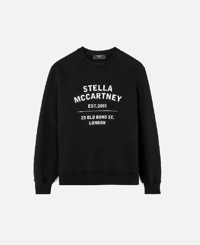 Shop Stella Mccartney Black 23 Obs Organic Cotton Sweatshirt