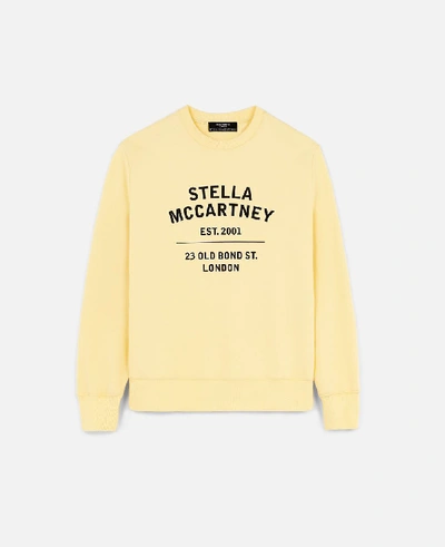 Shop Stella Mccartney 23 Obs Organic Cotton Sweatshirt In Yellow