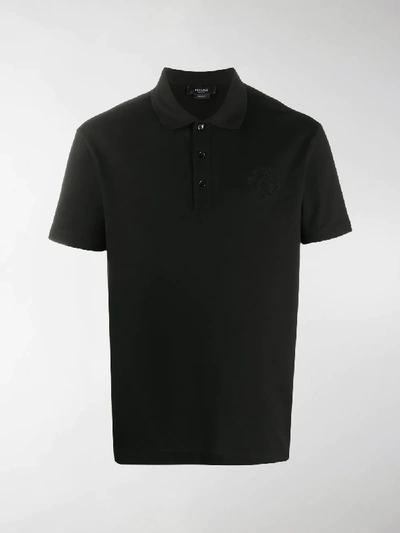 Shop Versace Short-sleeved Polo Shirt In Black