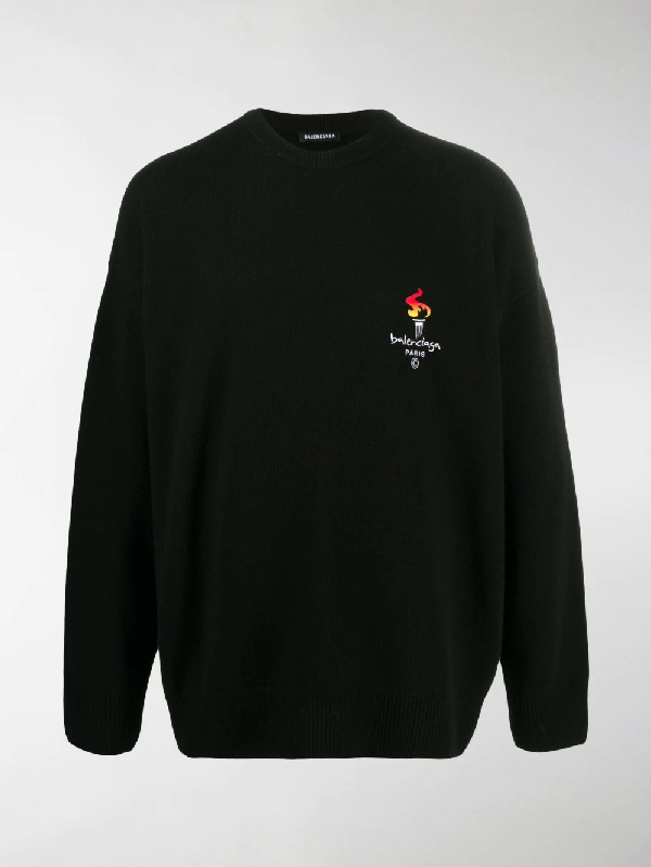 black balenciaga jumper