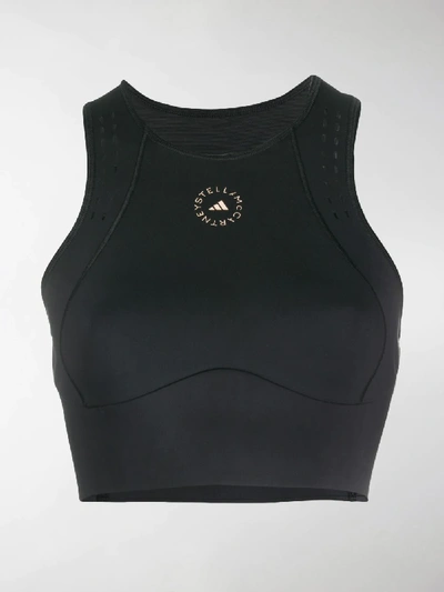 Shop Adidas By Stella Mccartney Classic Sports Bra In Black