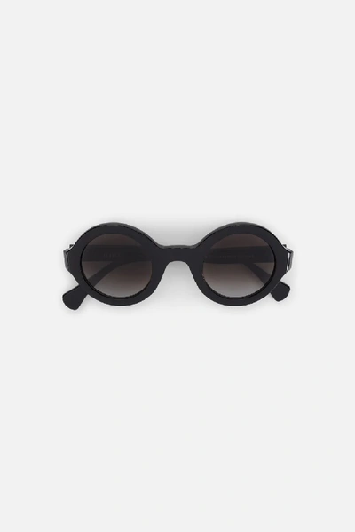 Shop Ami Alexandre Mattiussi Round Sunglasses In Black
