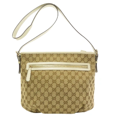 Pre-owned Gucci Beige Gg Canvas Shoulder Bag