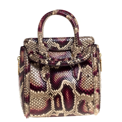 Pre-owned Alexander Mcqueen Multicolor Python Mini Heroine Shoulder Bag